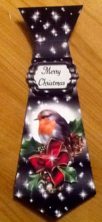 Novelty Christmas Tie - Christmas Robin by Julie McGregor