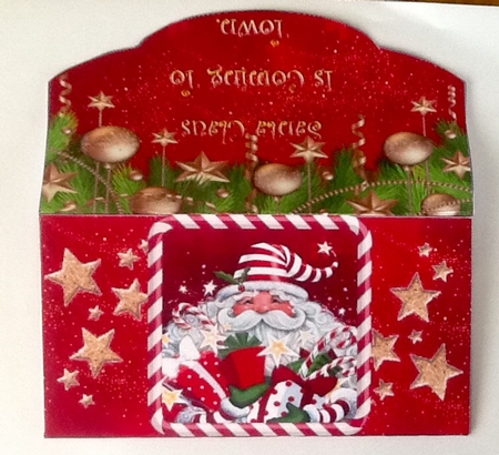 CHRISTMAS MONEY WALLET - SANTA by Julie McGregor