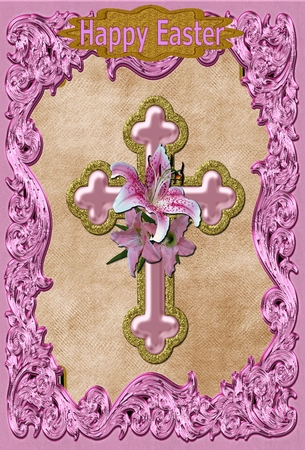 FLOWERS CROSS SET 1 - GOLD  by Julie McGregor