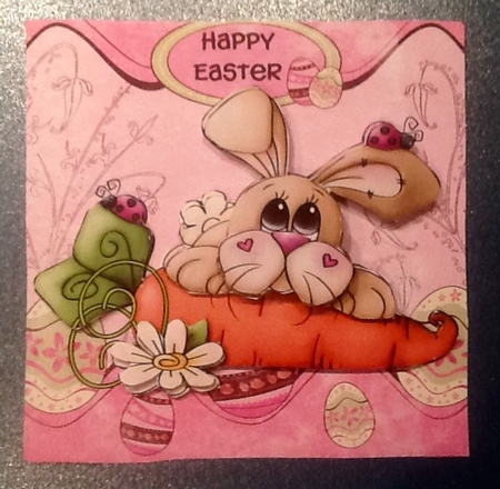 Cute Bunny PInk by Julie McGregor