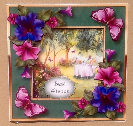 Butterflies At The Afternoon Tea 8x8 by Julie McGregor