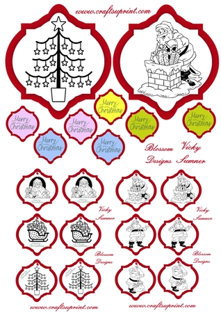 Bauble Shaped Sentiment Tag Christmas 2 by Julie McGregor