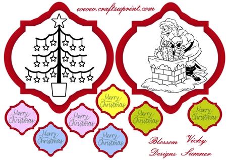 Bauble Shaped Sentiment Tag Christmas 2 by Julie McGregor