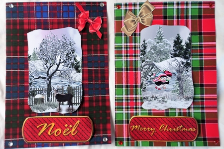 Tartan Set Two 12 x 12 Backing Paper Sheets For Card Making, Scrapbooking & Paper Crafts by Julie McGregor