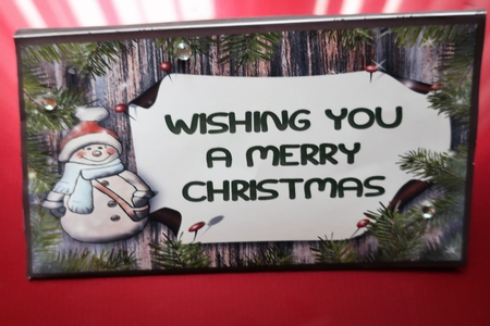 Snowman Male Voucher, Gift, Money, Pocket, Wallet, Envelope by Julie McGregor