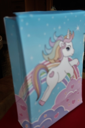 3D Gift Bag Mini Kit -  Cute Little Unicorn Rainbow  by Julie McGregor