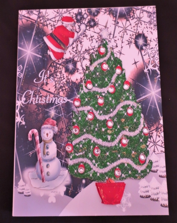 Santa and Christmas tree by Julie McGregor