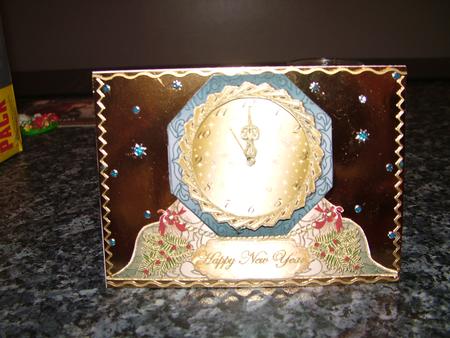 New Year / Christmas Clock Fancy Shaped Topper 5 by Julie McGregor