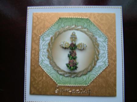 Octagon Shaped Easter/ Sympathy/ Christening Topper 4 by Julie McGregor