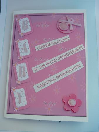 Its a Girl New Baby Card by Julie McGregor