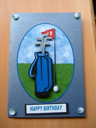 Golf Bag Blue by Julie McGregor