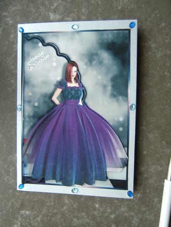 Elegant Goth Scalloped Edge Envelope Card by Julie McGregor