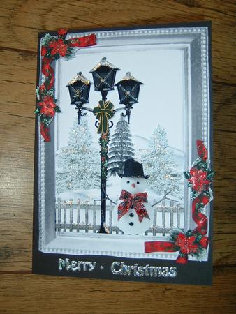 Framed Snowman by Julie McGregor