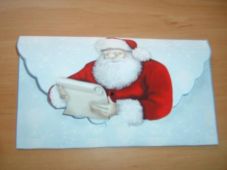 Santas List Christmas Snow Money Gift Wallet by Julie McGregor