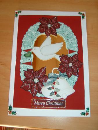 Christmas Dove of Peace with Hanging Dove and Insert for Car by Julie McGregor
