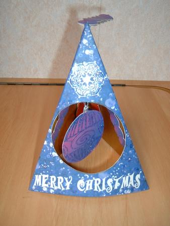 Christmas Snowflakes and Bauble Triangle-dangle - Purple by Julie McGregor