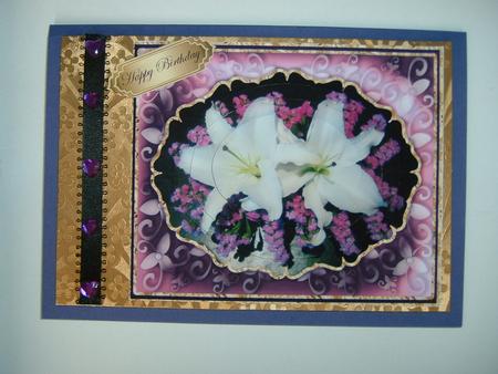 Floral Burst Various Occasions Pyramid Card 1 by Julie McGregor