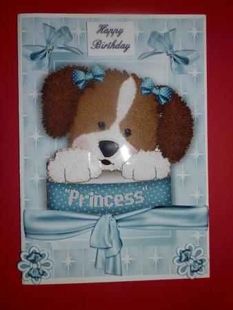 Princess Fuzzy Dog in Star Frame by Julie McGregor