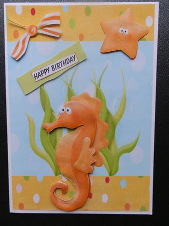 Pouting Sea Horse with Star Fish by Julie McGregor
