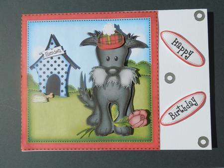 Hamish's Rose Quick Card N 3D Decoupage by Julie McGregor