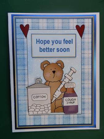 Get Well Soon Decoupage Topper by Julie McGregor
