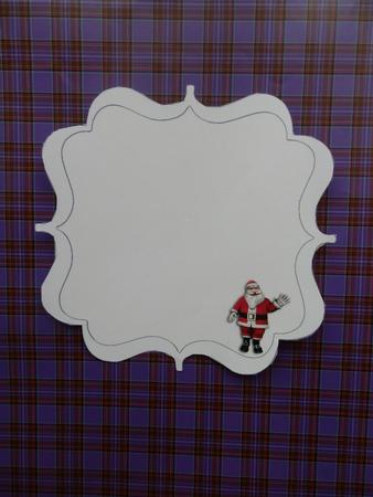 8x8" Father Christmas Bracket Shaped Insert by Julie McGregor
