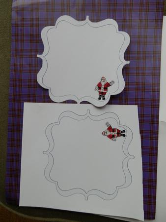 5x5 Father Christmas Bracket Shaped Inserts by Julie McGregor