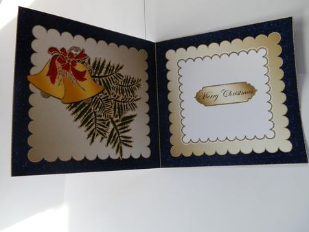 Christmas Bells on Pine Tree Branch Insert 4 by Julie McGregor