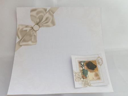 8x8 Vintage Girl in Lace and Satin Frame Insert Plate by Julie McGregor