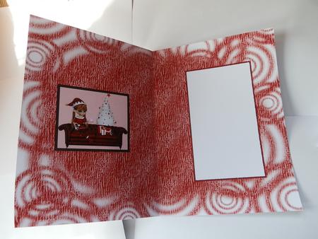Santa Girl on Couch Insert by Julie McGregor