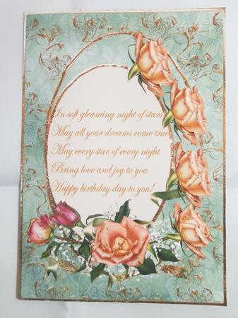 Orange Rose's with Verse by Julie McGregor