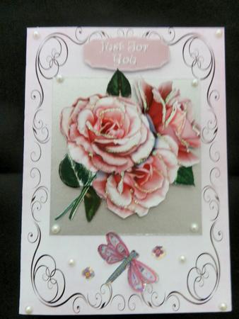Vintage Background Pink & Swirls by Julie McGregor