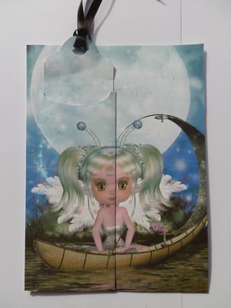 Cute Water Fairy Birthday Bookmark Card by Julie McGregor