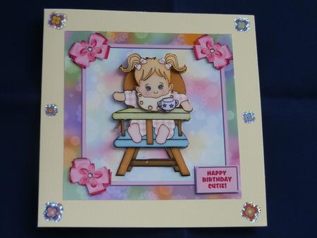 Baby Girl in Highchair by Julie McGregor