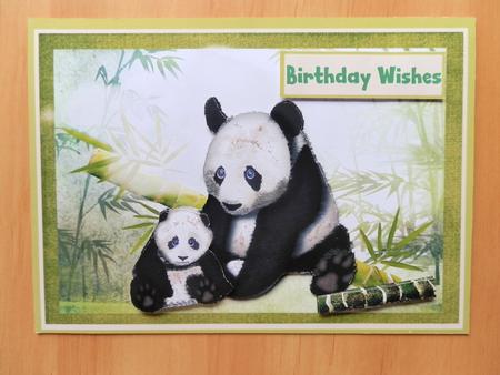 Mother and Baby Panda by Julie McGregor