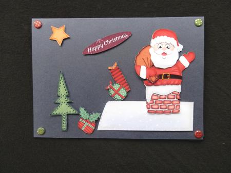 Xmas Santa Got Stuck 3D Decoupage Sheet by Julie McGregor