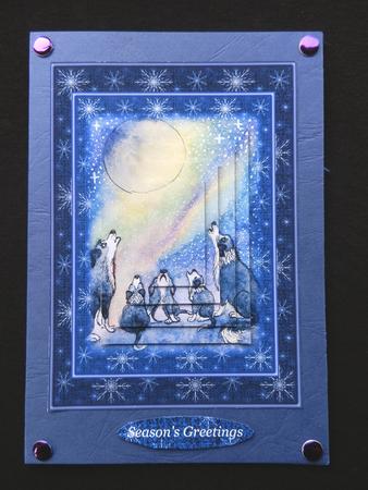 Tribute to Absent Friends in Blue Snowflake Frame by Julie McGregor