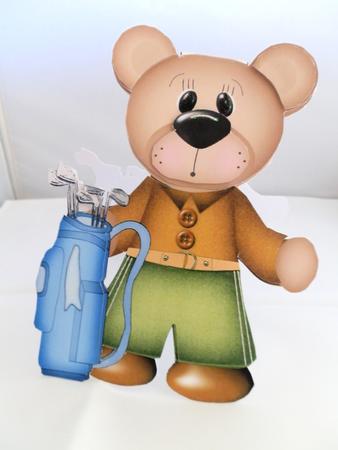 Golf Bear Flip-up Card 1 by Julie McGregor