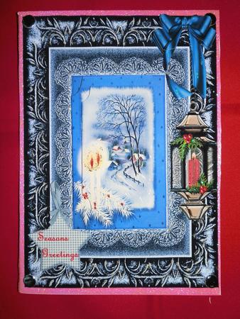 Vintage Christmas Snowscene by Julie McGregor