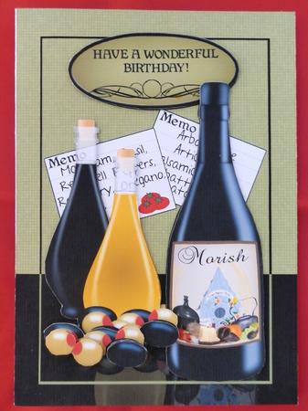 Birthday or Invitation Italian Themed Quick Card by Julie McGregor