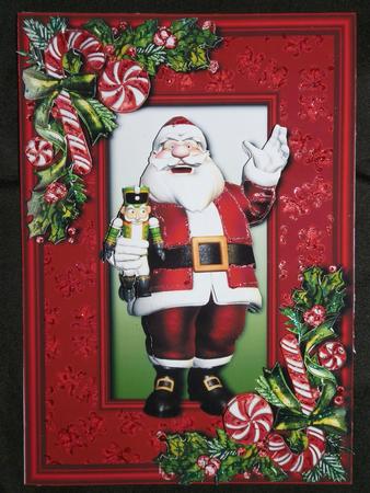Jolly Father Christmas + Decoupage by Julie McGregor