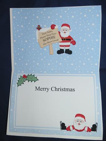 Xmas Santa Sophie's Been Good Matching A5 Insert by Julie McGregor