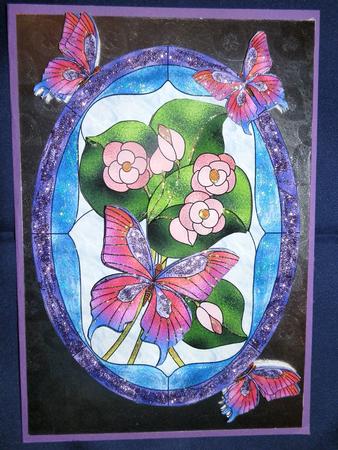 Gorgeous Stained Glass Butterflies & Flowers by Julie McGregor