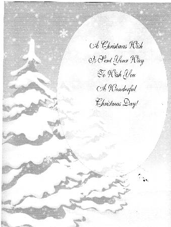 Christmas Snow Scene A4 Insert by Julie McGregor