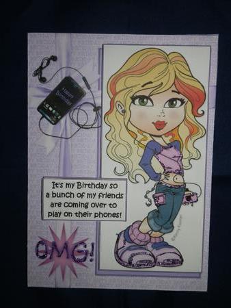 Teen Diva Birthday Quick Card by Julie McGregor