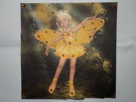 Ballerina Fairy Shell Edged Corner Stacker 5 by Julie McGregor