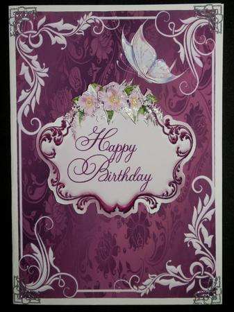 Fancy Florals Happy Birthday by Julie McGregor