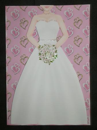 Wedding Bride - White Dress & Pink Bouquet by Julie McGregor