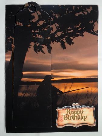 Birthday Bookmark Card with Fisherman by Julie McGregor