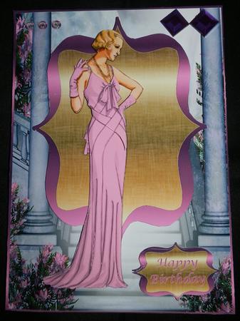 Pink Lady Cardfront by Julie McGregor